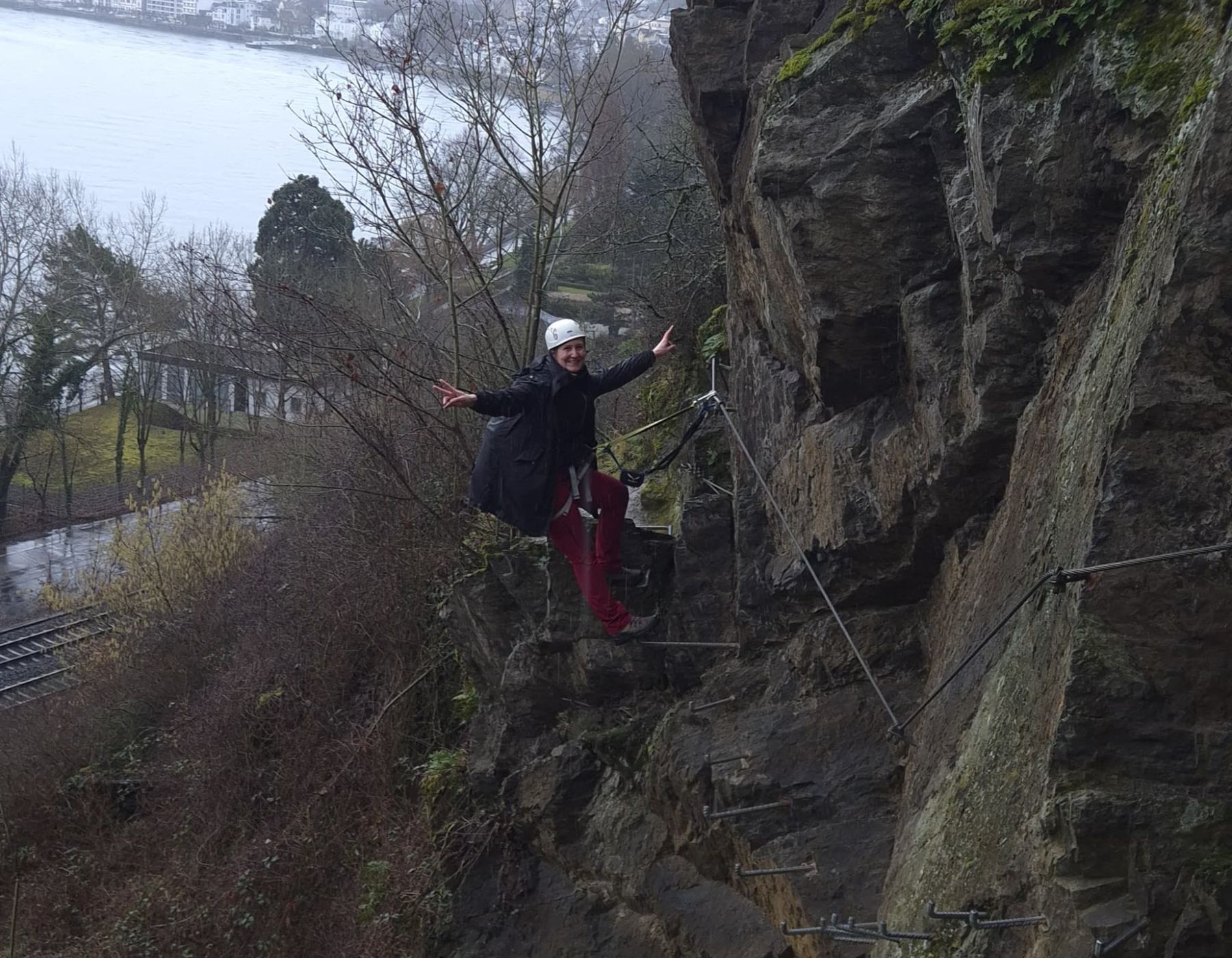 Wanderführerin Franzi am Klettersteig